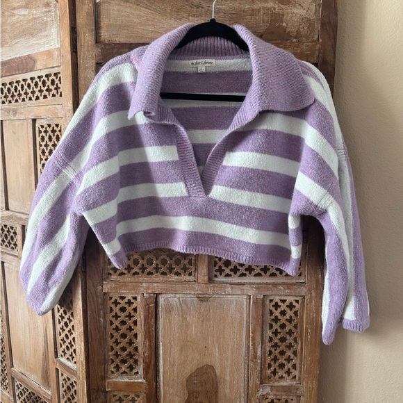 For Love & Lemons Maud Boxy Cropped Sweater • L - Picture 5 of 12